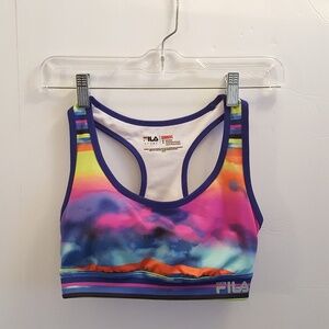 Fila Sports Rainbow Tie Dye Bra - S
